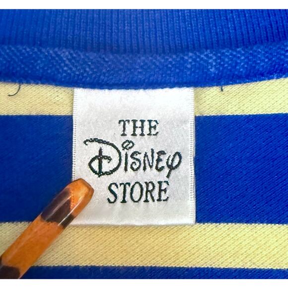 Vintage Disney Store Goofy Polo Shirt Blue Yellow Stripe XL 90s Embroidered Logo - Picture 4 of 11